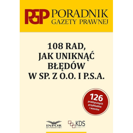 108 rad jak uniknąć błędów w sp. z o.o. i P.S.A.