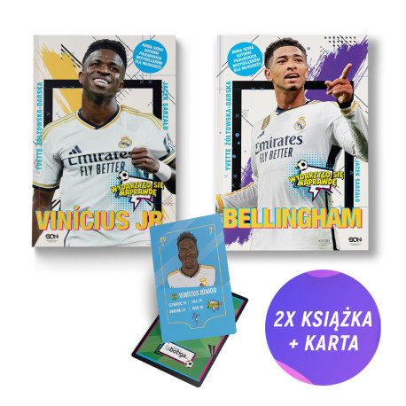 Pakiet: Vinícius Jr. Brazylijski wojownik + Bellingham (2x książka + karta)