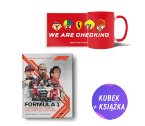  Pakiet: Formuła 1. Ilustrowana historia królowej motorsportu (książka + kubek F1 czerwony MEM)