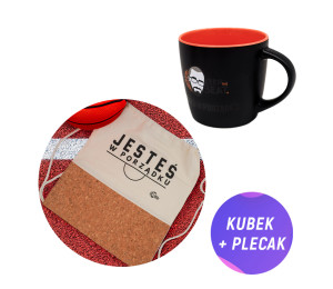 Pakiet: Kubek ceramiczny (350 ml) koszykarski KeepTheBeat + Plecak worek