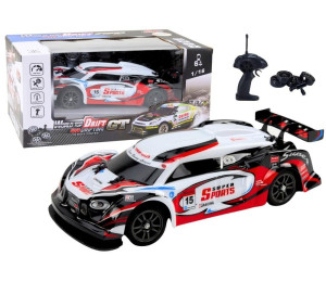 Auto sportowe RC 1:16 biało czerwone