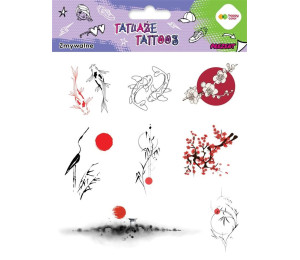 Tatuaże zmywalne Japanese HAPPY COLOR