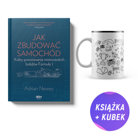 Pakiet: Jak zbudować samochód (książka + duży kubek F1 400ml)