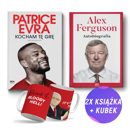 Patrice Evra. Kocham tę grę. Autobiografia + Alex Ferguson. Autobiografia (2x książka + kubek)