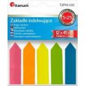 Zakładki indeksujące fluo 12x45mm 5x25 kartek