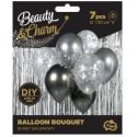 Balony Beauty&Charm bukiet srebrne 30cm 7szt