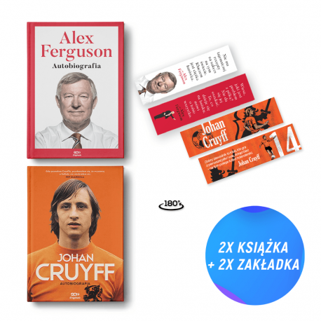 Pakiet SQN Originals: Alex Ferguson. Autobiografia + Johan Cruyff (2x książka + 2x zakładka)