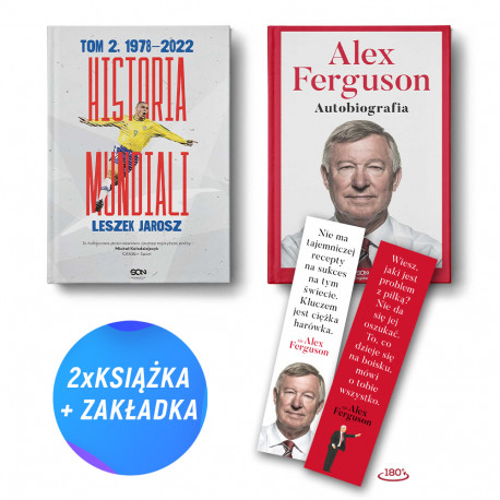  Pakiet: Historia mundiali. Tom 2. 1978–2022 + Alex Ferguson. Autobiografia (2x książka + zakładka gratis)