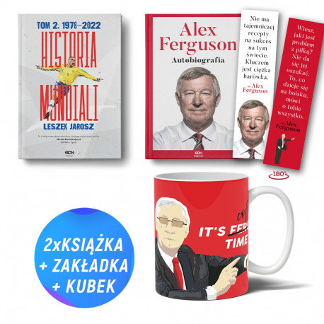 Pakiet: Historia mundiali. Tom 2. 1978–2022 + Alex Ferguson + Kubek (2x książka + kubek + zakładka gratis)