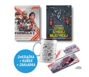 Formuła 1 + Szybko, szybciej, najszybciej + Kubek fana F1 (2x książka + kubek + zakładka)