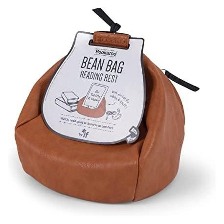 Bean Bag Pufa z kieszonką pod książkę/tablet brąz