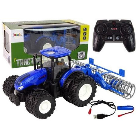 Traktor R/C z pługiem 1:24