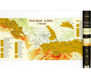 Mapa zdrapka - Polskie Góry 1:700 000