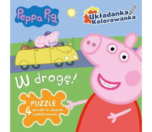 Świnka Peppa. W drogę!. Ukłdanka, kolorowanka