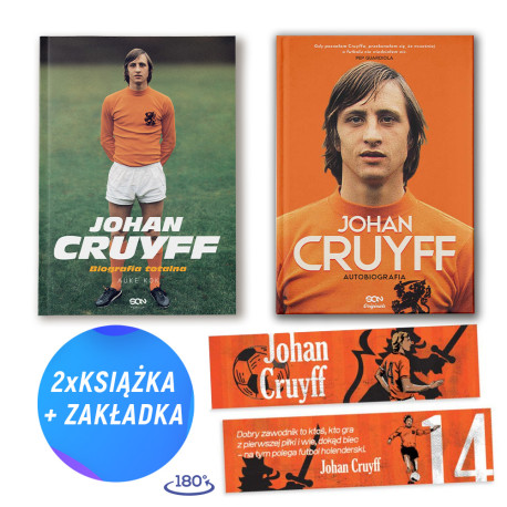 Pakiet: Johan Cruyff. Biografia totalna + Johan Cruyff. Autobiografia (2x książka + zakładka)