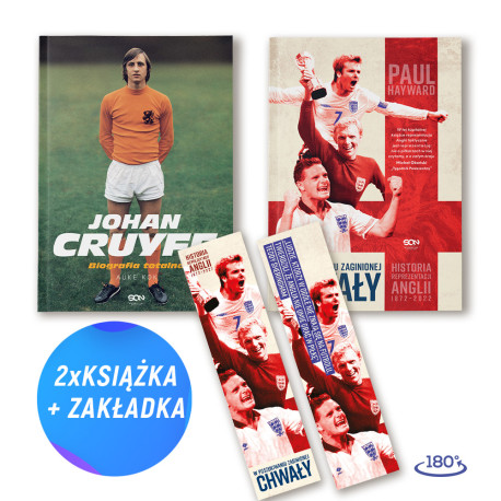 Pakiet: Johan Cruyff. Biografia totalna + Historia reprezentacji Anglii 1872-2022 (2x książka + zakładka)