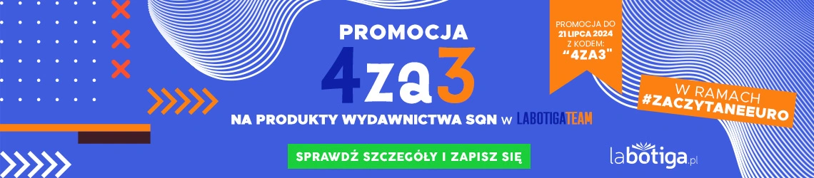 Baner główny reklamujący książki sportowe i gadżety w promocji Labotiga Team w księgarni www.labotiga.pl