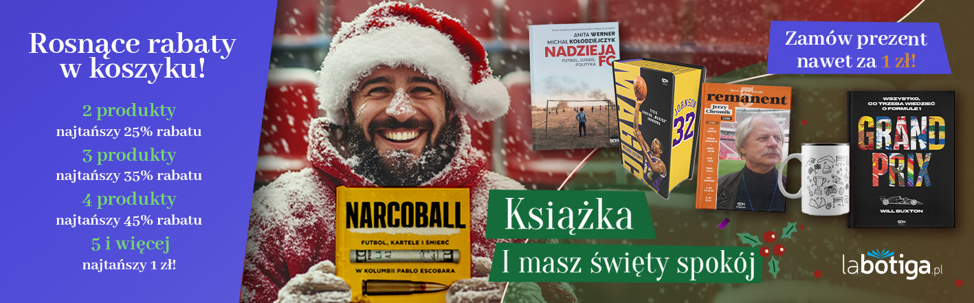 Grafika promująca promocję 4 za 3 w ramach zaczytanego euro i książcek sportowych na labotiga.pl